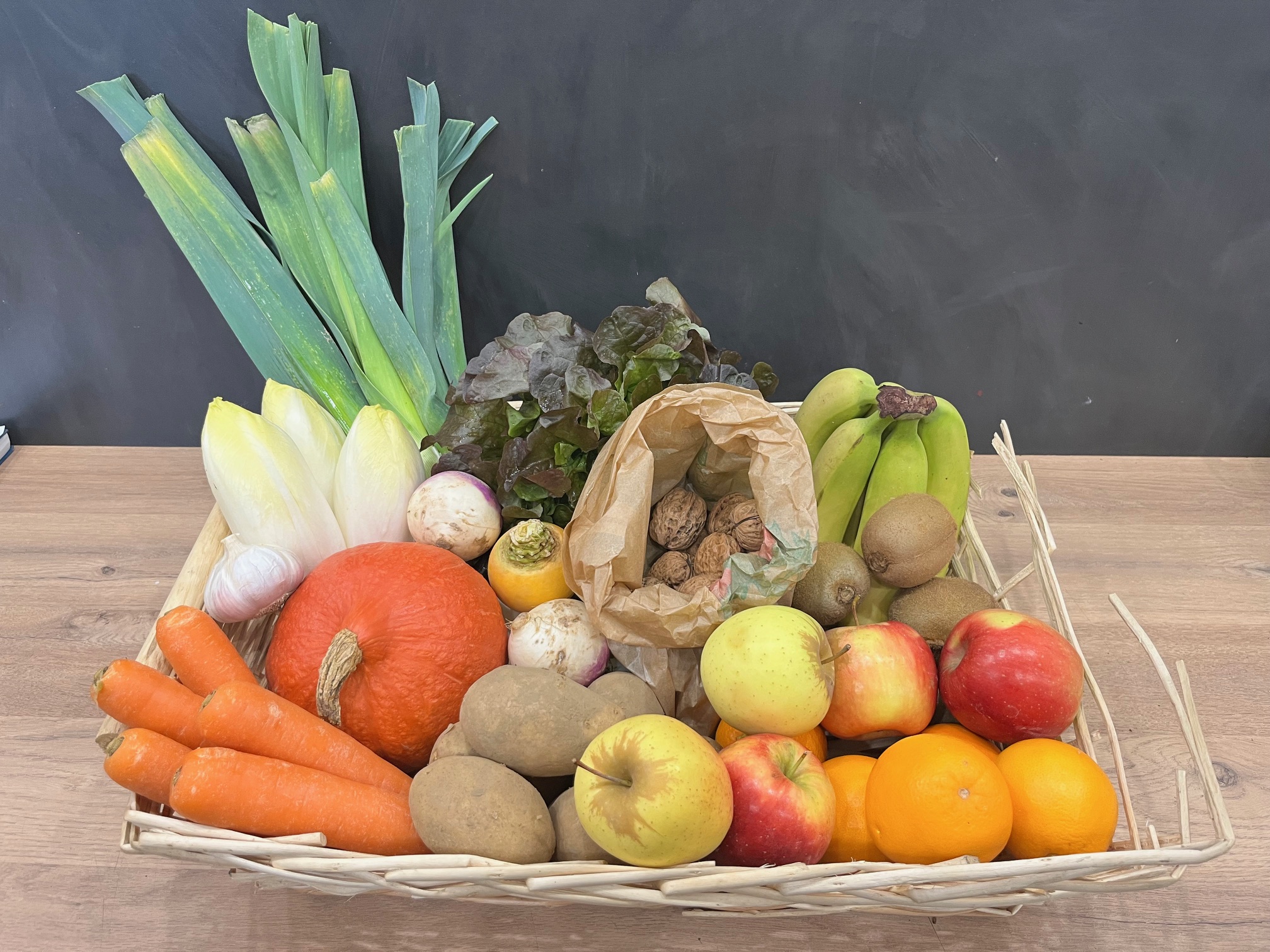 le panier de la semaine à 27 euros (il change toutes les semaines)